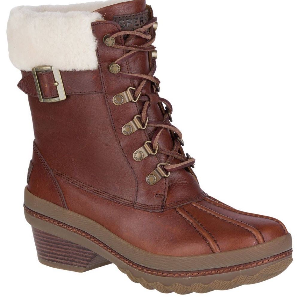 Sperry Gold cup Ava Duck brown leather boots